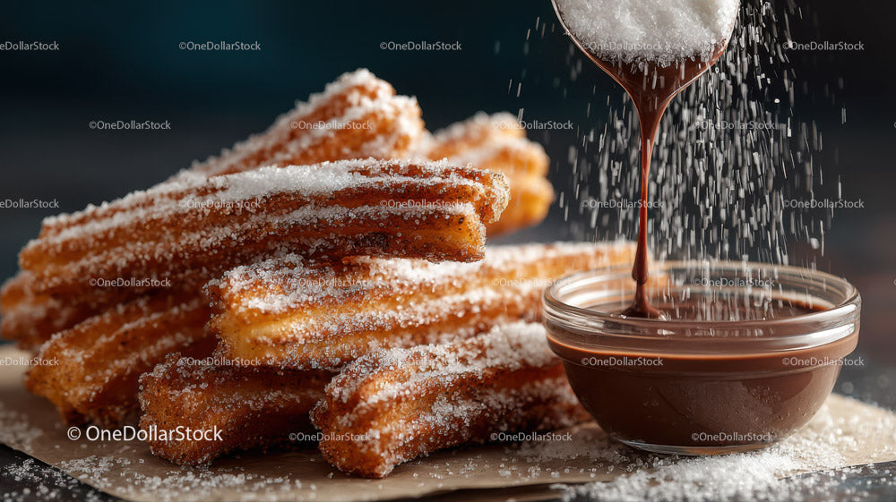 Churros with Chocolate Sauce A Delicious Traditional Dessert