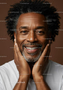 Close-Up of Smiling Afro-American Man with Joyful Expression