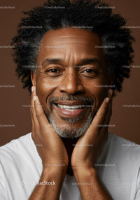 Close-Up of Smiling Afro-American Man with Joyful Expression