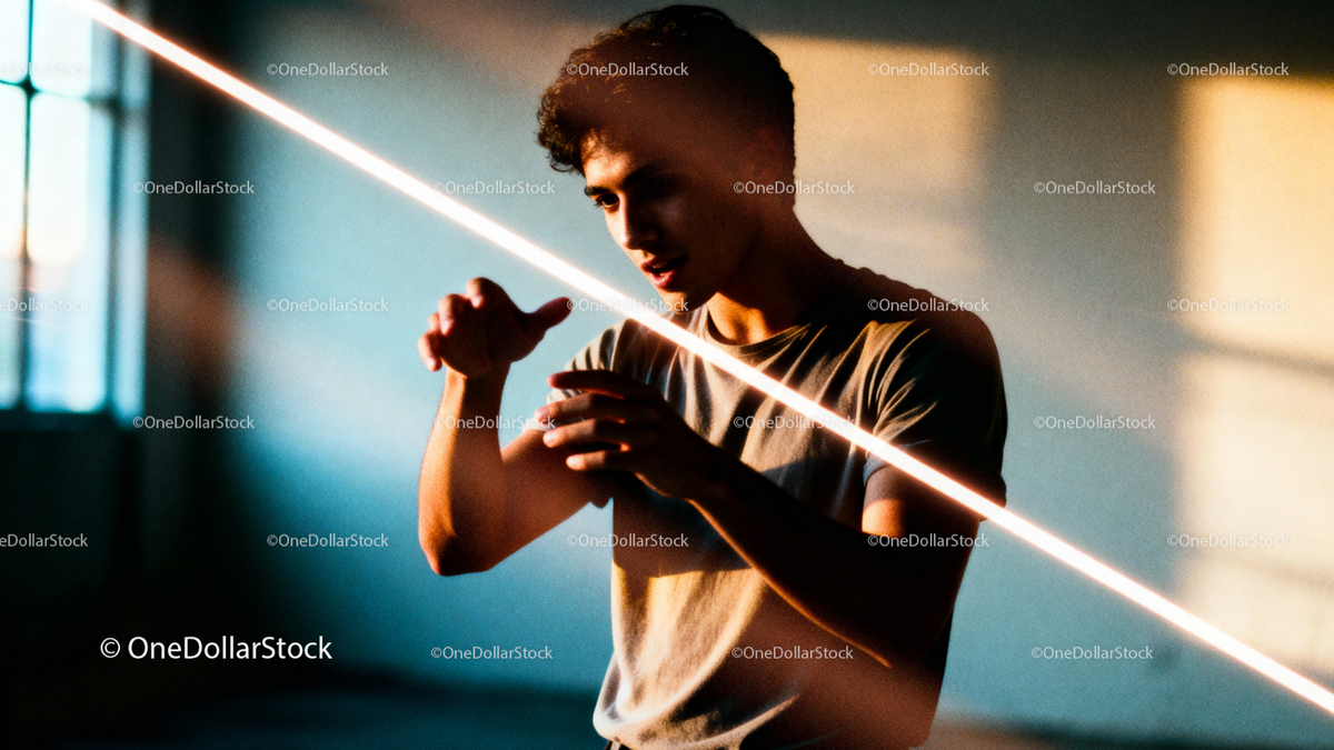 Before and after Orange Rays Photo Overlays effect