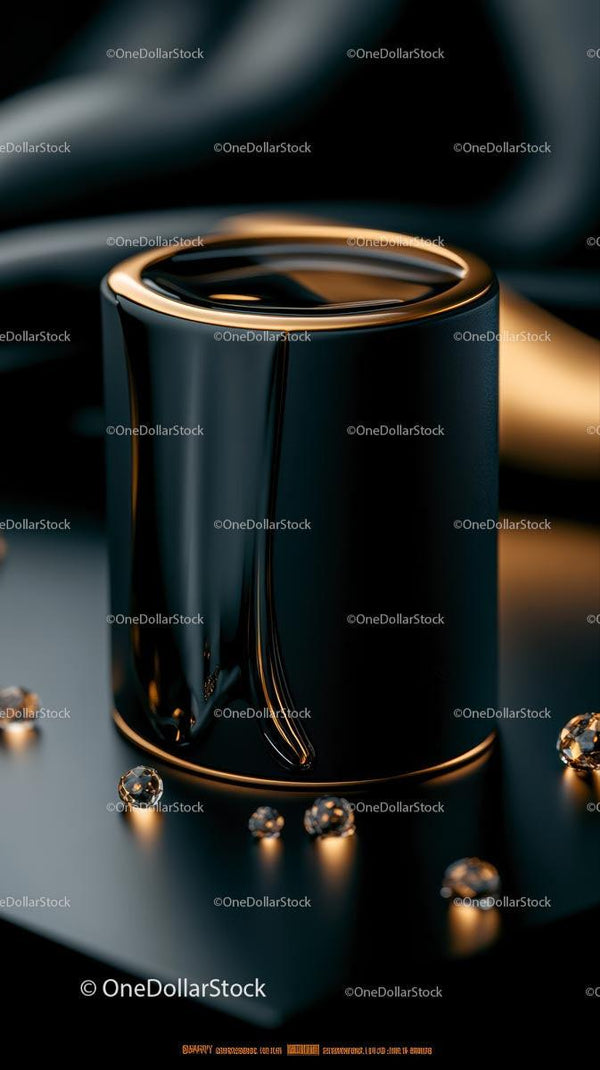 Luxury Black Perfume Bottle with Glossy Finish for Elegant Packaging
