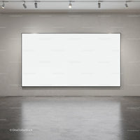Minimalist White Canvas in Contemporary Gallery Space