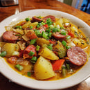 Hearty Sausage and Vegetable Soup with Potatoes and Carrots