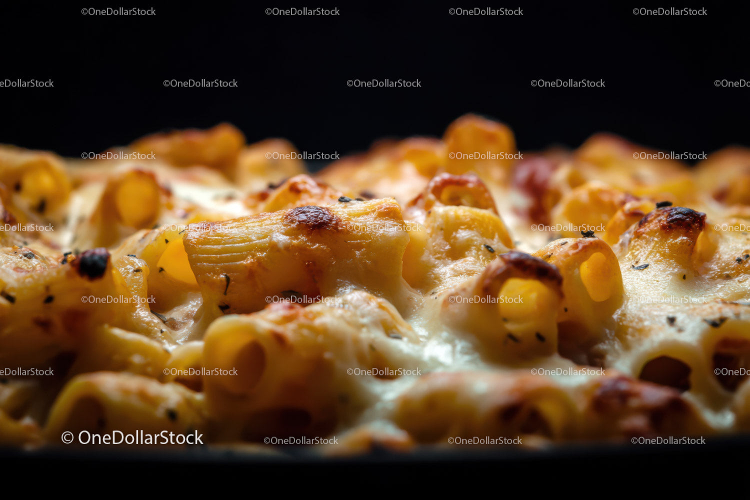 Cheesy Baked Macaroni Pasta with Crispy Golden Topping