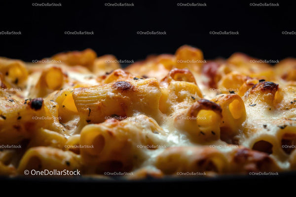 Cheesy Baked Macaroni Pasta with Crispy Golden Topping