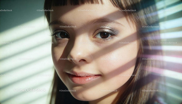 Close Up Portrait of Young Woman in Window Light
