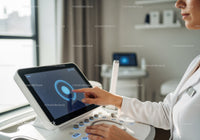 Medical Professional Operating Ultrasound Machine in Healthcare Setting