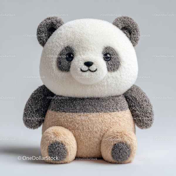 Urocza Pluszowa Panda z Miękkim, Teksturowanym Futrem dla Dzieci i Kolekcjonerów