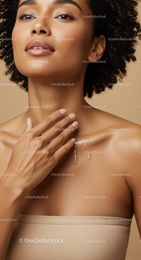 Elegant Portrait of a Confident Black Woman with Curly Hair