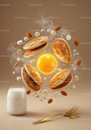 Flying Pancakes with Honey and Fresh Ingredients