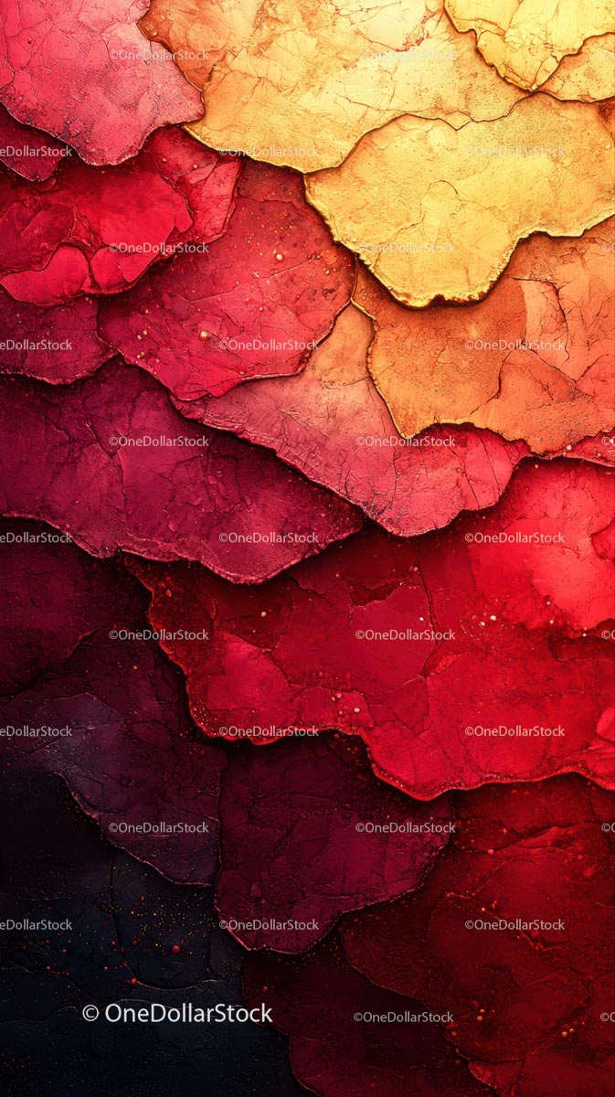 Vivid Abstract Watercolor Texture with Red and Yellow Hues
