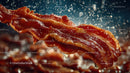 Crispy Bacon Strip Sizzling with Juicy, Rich Texture