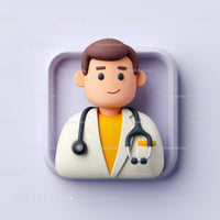 Friendly Doctor Figurine with Stethoscope for Healthcare Professionals