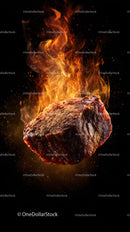Furious Flames and Burning Wood Create Intense Fire Display
