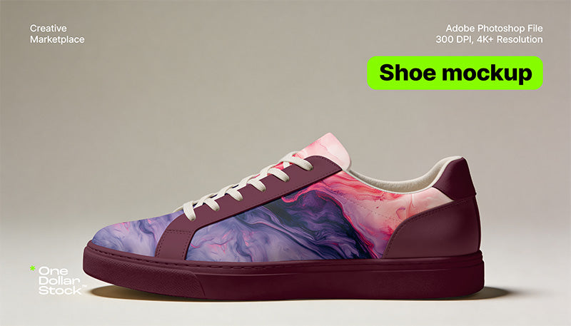 editable PSD mockup for Full shoe