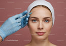 Young Woman Receiving Facial Injection for Skin Rejuvenation