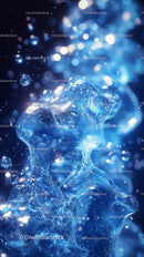 Vibrant Blue Water Splash with Dynamic Liquid Motion