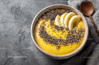 Delicious Tropical Smoothie Bowl with Banana and Chia Seeds