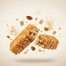 Caramel Drizzled Nutty Energy Bars with Peanuts