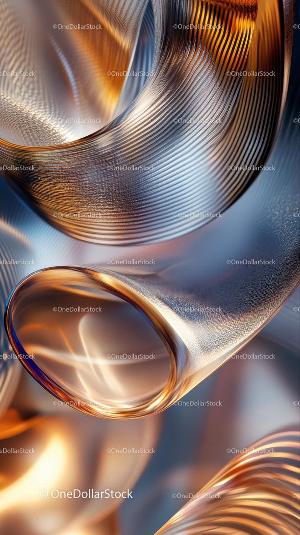 Abstract Copper and Silver Metallic Tubes with Smooth Curves
