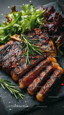 Herb-Garnished Grilled Chicken Breast with Fresh Greens