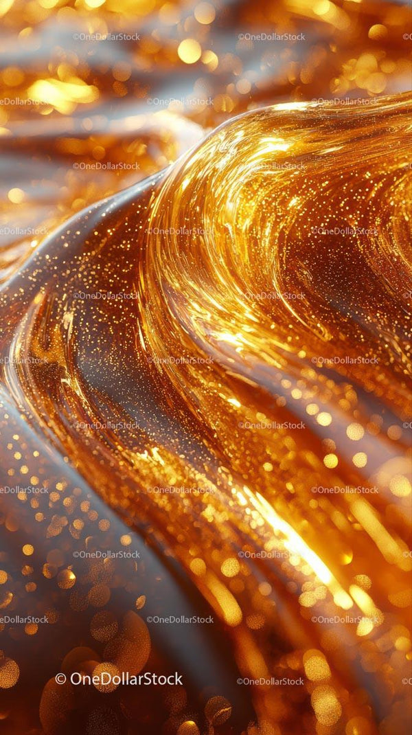 Shimmering Gold Liquid Swirl Abstract Artistic Texture
