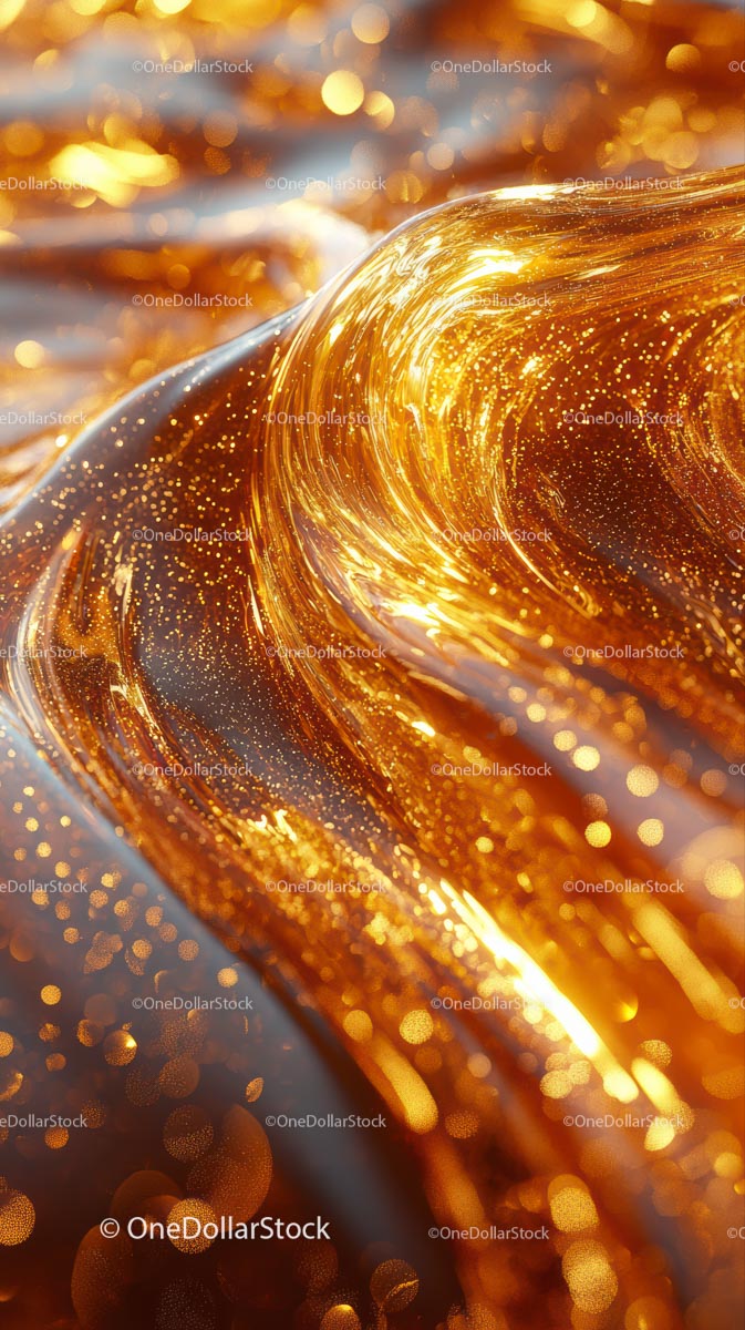Shimmering Gold Liquid Swirl Abstract Artistic Texture