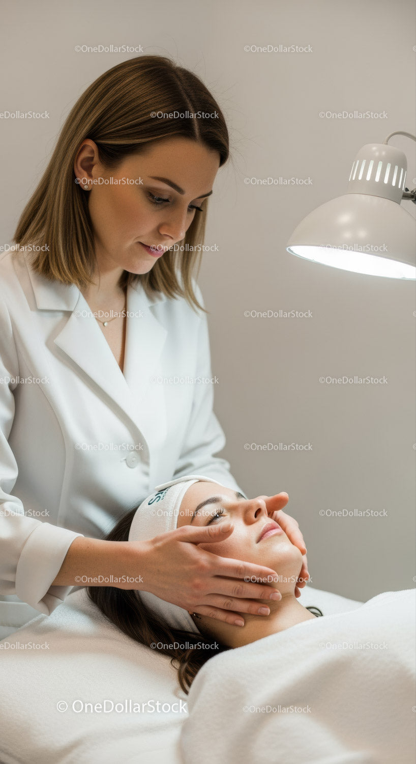 Profesjonalny zabieg na twarz ze specjalistą od pielęgnacji skóry w salonie SPA
