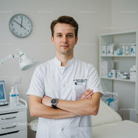 Professional Healthcare Worker in Clinical Environment with Medical Equipment