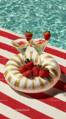 Refreshing Strawberry Cocktails by the Pool for Summer Relaxation