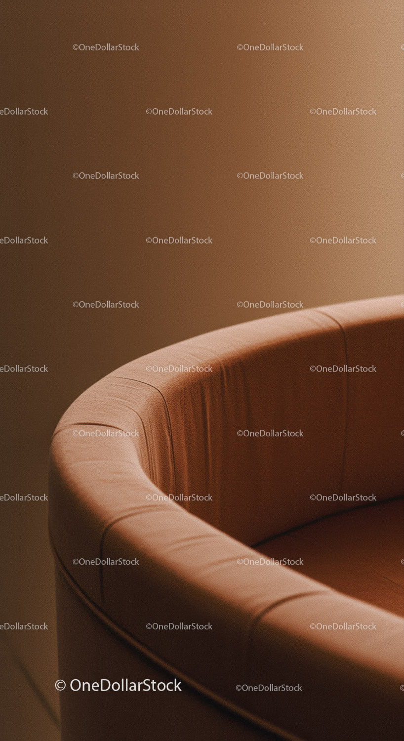 Elegant Leather Armchair with Curved Design for Modern Interiors