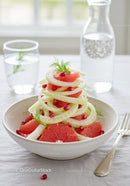 Refreshing fennel and grapefruit salad with pomegranate seeds