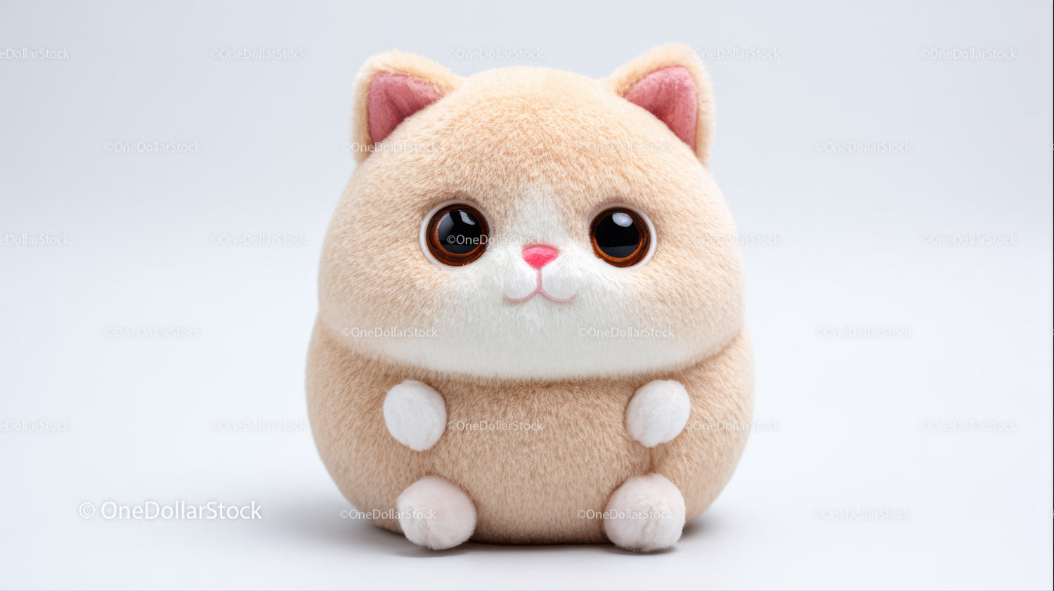 Cute Plush Hamster Toy with Big Eyes and Soft Fur