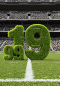Green Grass Numbers 19 and 91 on Soccer Field