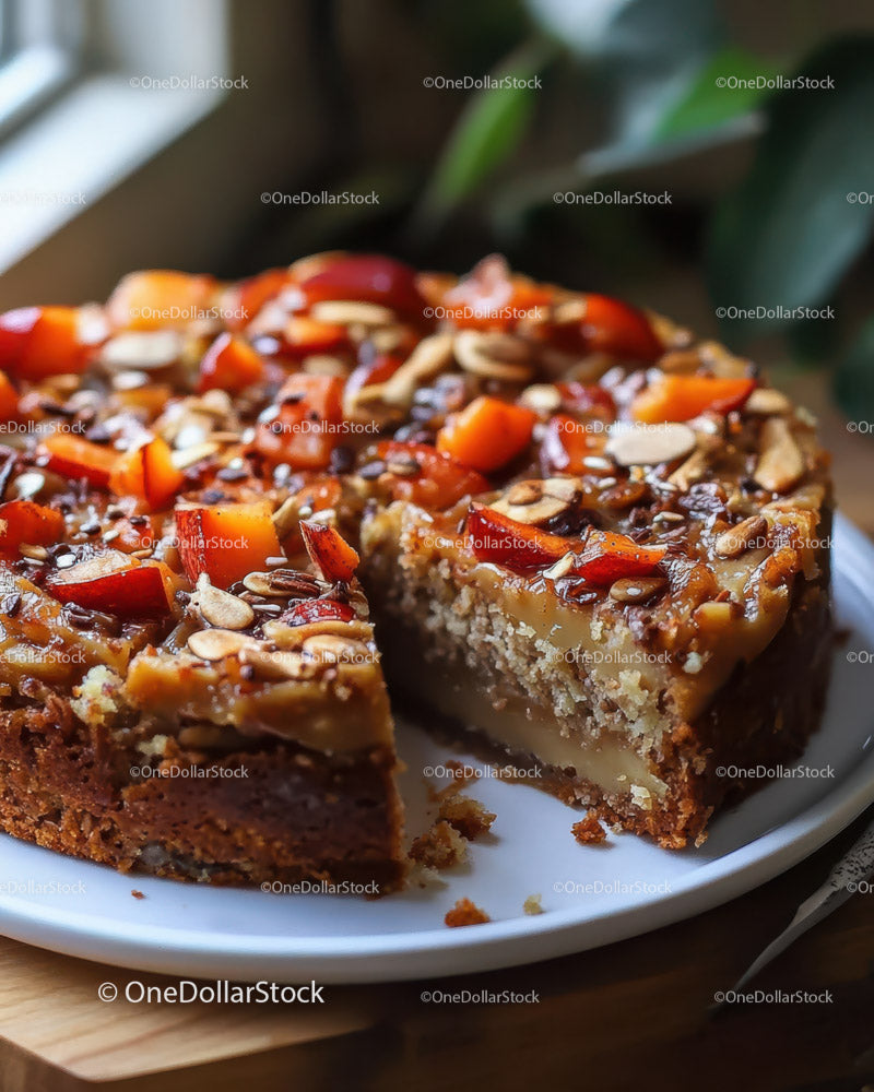 Decorative Caramel and Nut Layered Cake for Special Occasions