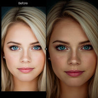 Before and after Dark Portrait Lightroom preset edit