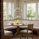 Cozy Breakfast Corner with Natural Light and Fresh Flowers