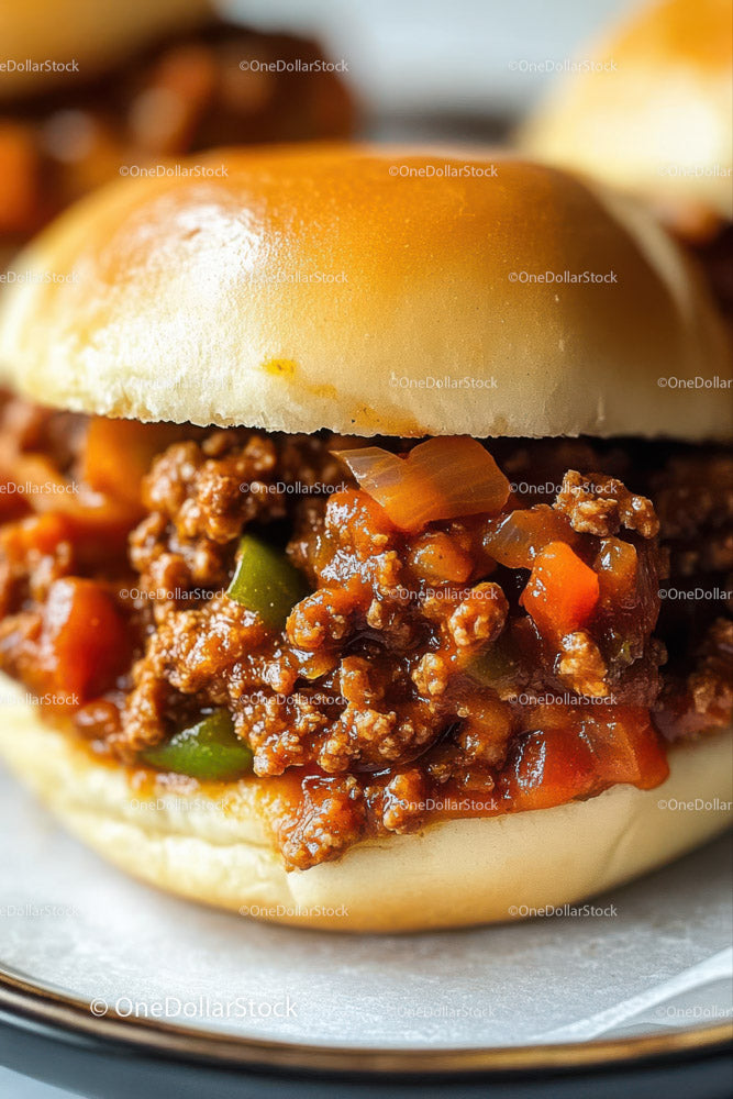 Soczysty burger wołowy ze świeżymi warzywami i pikantnym sosem