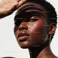 Close-Up Portrait of a Beautiful Woman with Radiant Skin