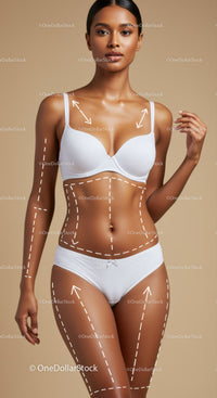 Confident Woman in White Lingerie with Elegant Pose