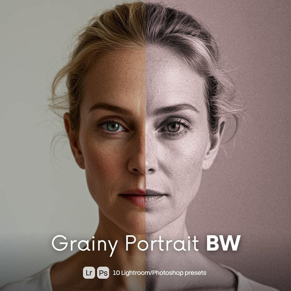 Grainy Portrait BW Presets (10 XMP files)