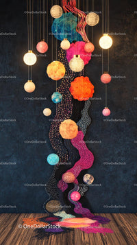 Creative Hanging Lamps Artistic Wall Art for Modern Interior Design
