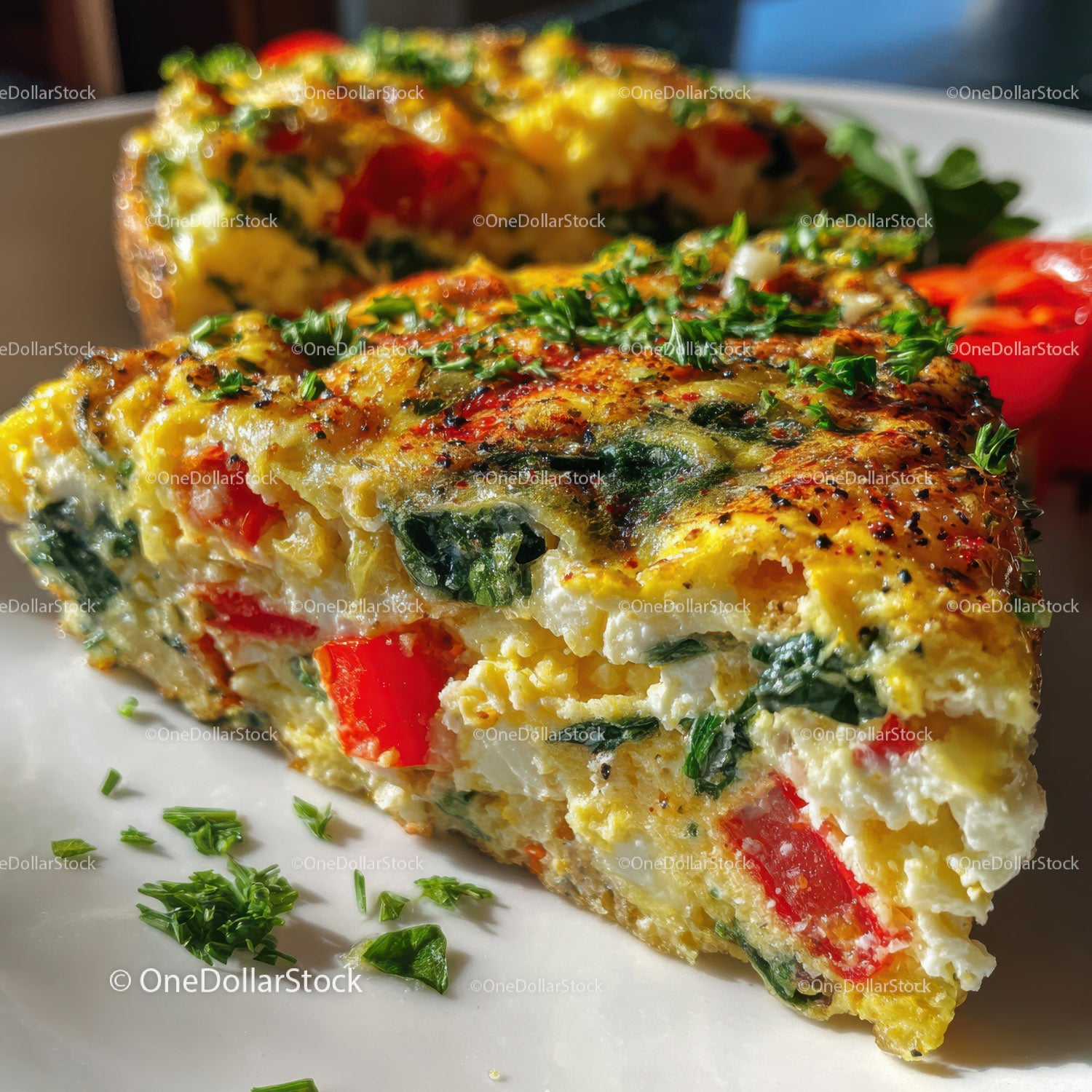 Colorful Vegetable Frittata with Bell Peppers and Herbs