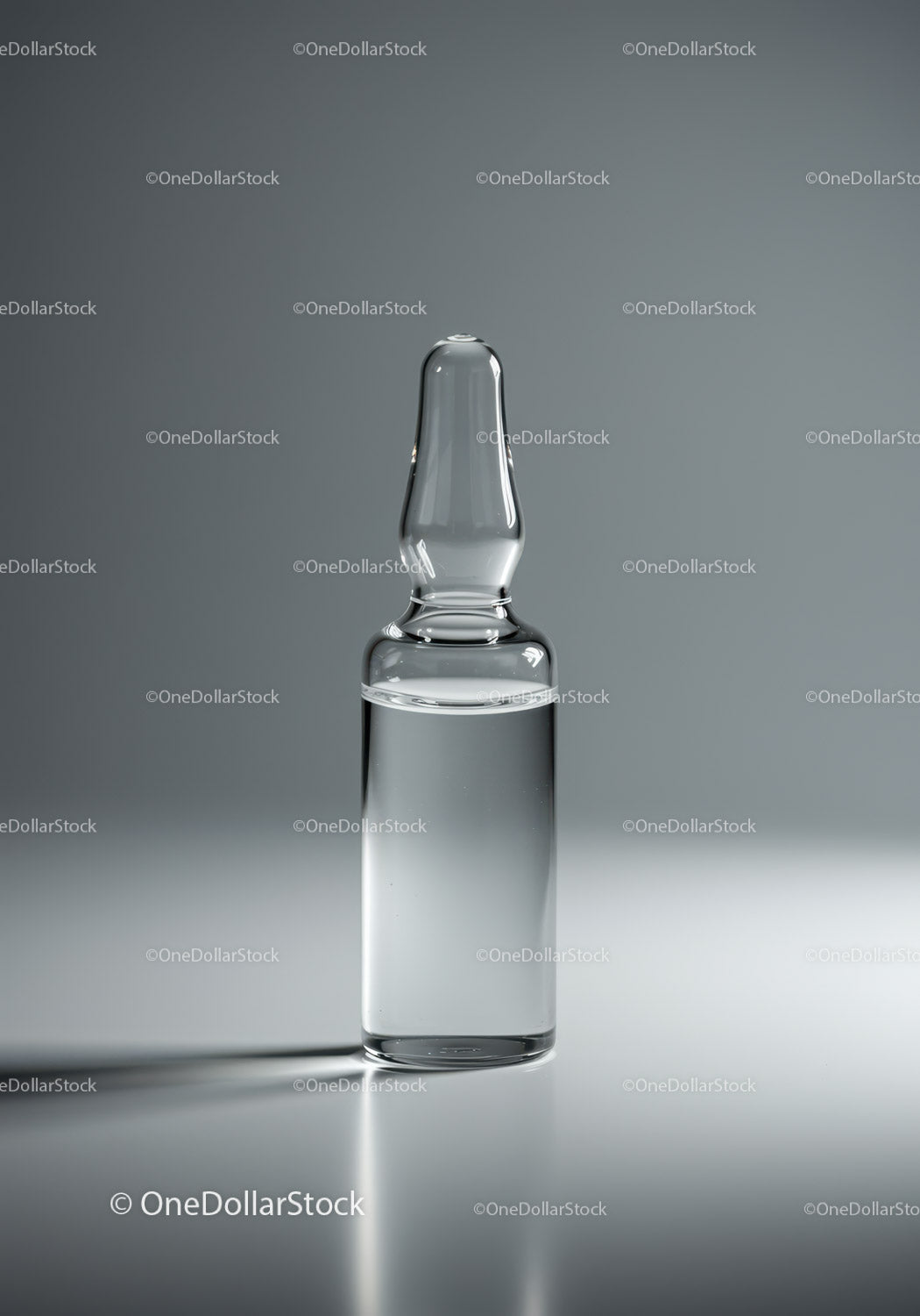 Clear Glass Ampoule with Transparent Liquid for Medical Use