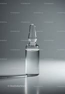 Clear Glass Ampoule with Transparent Liquid for Medical Use