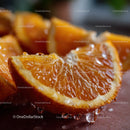 Close-Up of Juicy Orange Slices with Water Droplets
