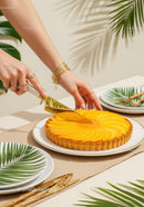 Elegant Peach Tart with Sliced Fresh Peaches and Golden Crust