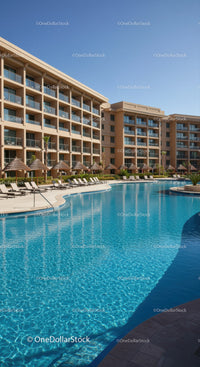 Luxury Hotel Resort with Scenic Swimming Pool and Sun Loungers