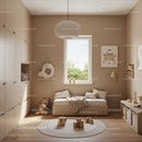 Cozy Kids Bedroom with Soft Toys and Natural Light