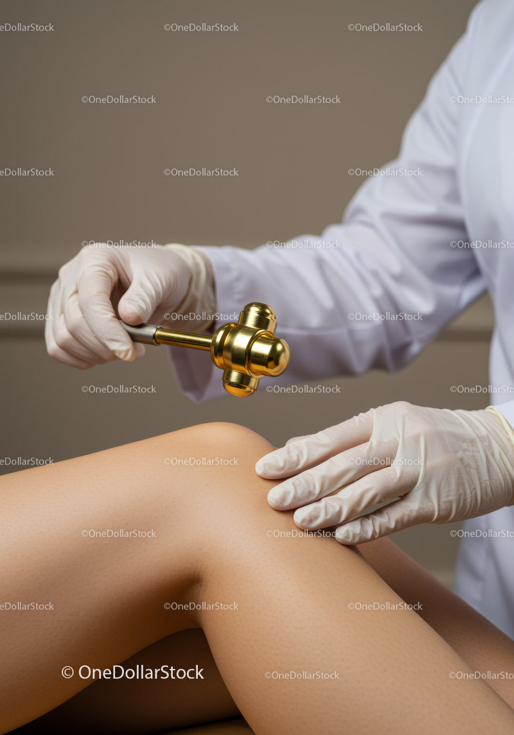 Knee Examination During Physiotherapy Session With Healthcare Professional